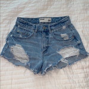 DISTRESSED FESTIVAL DENIM SHORTS